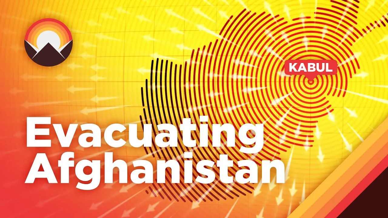 Thumbnail for a 21-minute Wendover Productions documentary-style video about the logistics of evacuating Afghanistan
