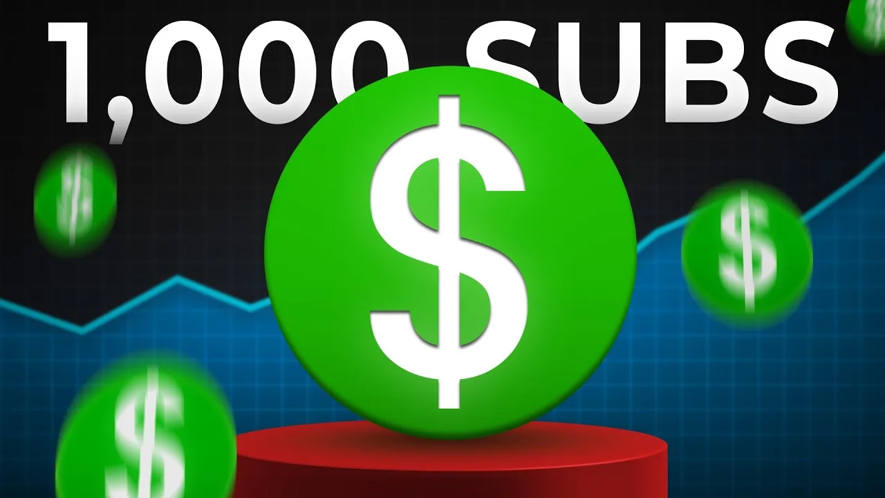Thumbnail for vidIQ's video titled 'How Much YouTube Pays for 1,000 Subs'