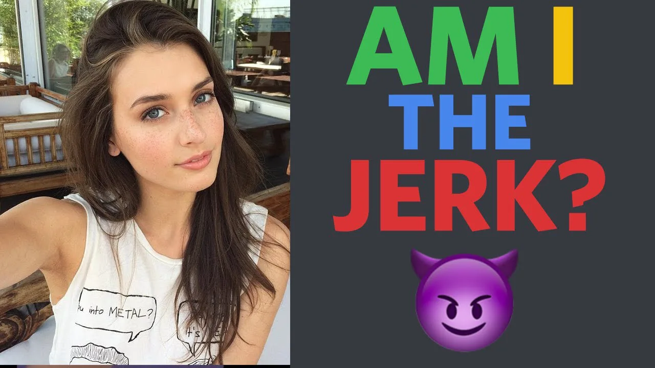 Am I the Jerk? YouTube thumbnail styled as a Reddit podcast episode with a bold, dramatized headline