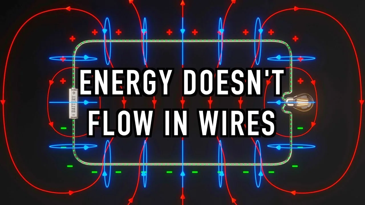 Veritasium video thumbnail for 'The Biggest Misconception About Electricity,' showing a lightbulb and circuit diagram over the creator's photo